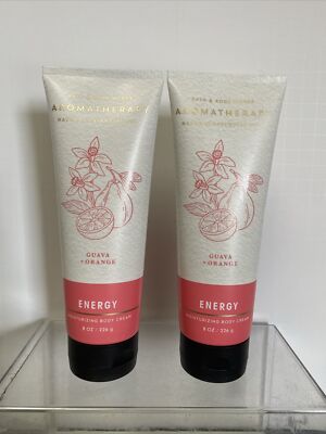 2 Bath And & Body Works Energy Aromatherapy Guava Orange Body Cream