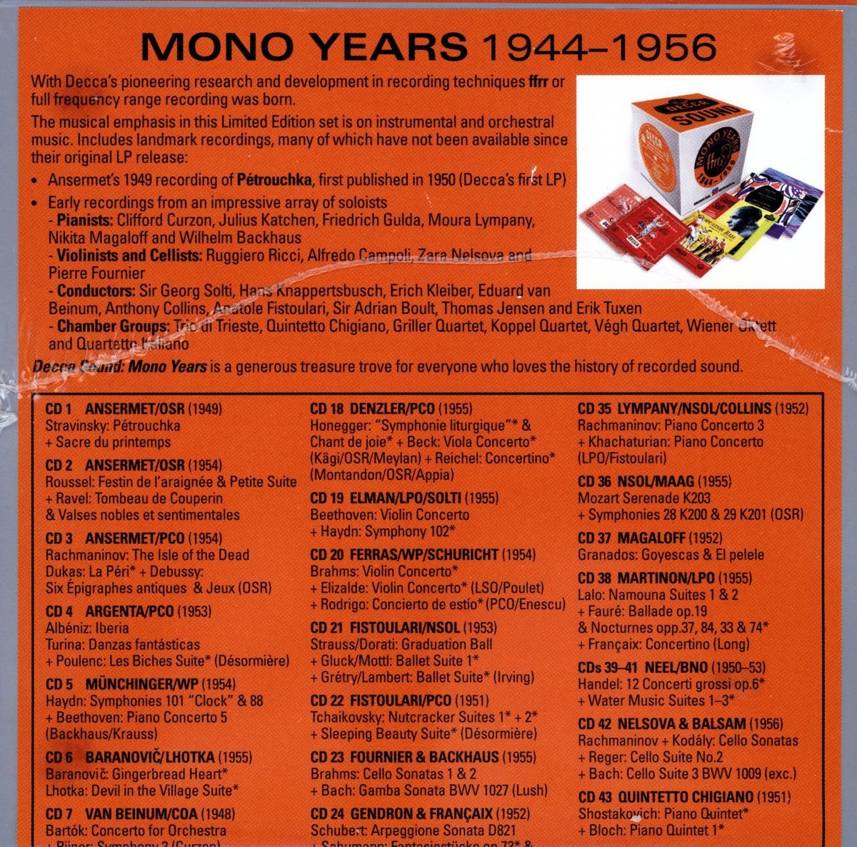 Decca Mono Years 1944-1956 53CDセット Decca Mono Years 1944-1956 53CDセット Various Artists - The