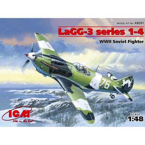 Plastic model kit aircraft 1:48 LAGG-3 series 1 WWII Soviet fighter ICM 48091 - Picture 14 of 24