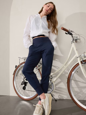 Athleta SP PETITE Venice High Rise Jogger Navy Active Joggers Everyday Pants NWT