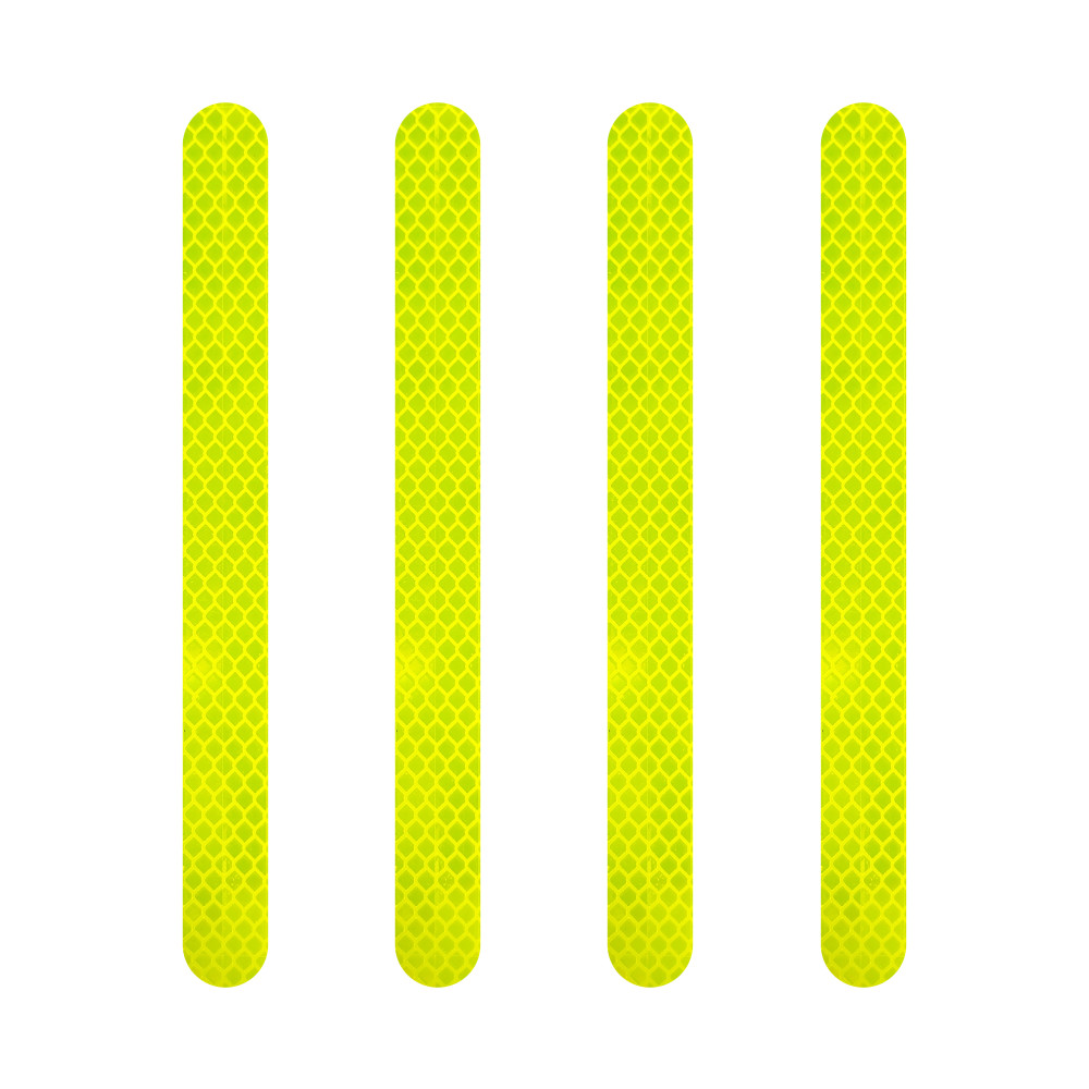 Tiras Adhesivo Reflexivo para Bauletti Bolsas Moto Amarillo 4 Pcs