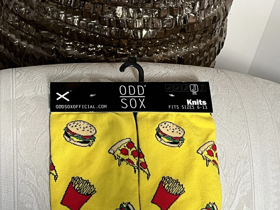 Calcetines temáticos de comida rápida ODD SOX tallas 6-13 un par Foto 2 de 4