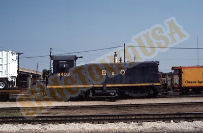 Vintage 1976 Train Slide 9403 B&O Baltimore & Ohio Engine Blue Island IL Y1F079