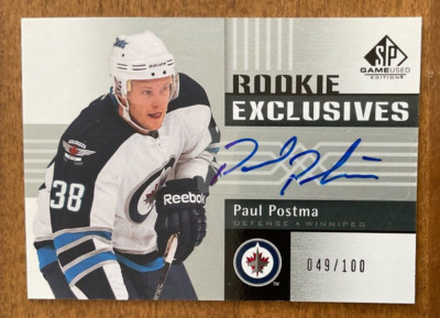 2011-12 PAUL POSTMA UD SP GAME USED ROOKIE EXCLUSIVES AUTO RC #RE-PP ...