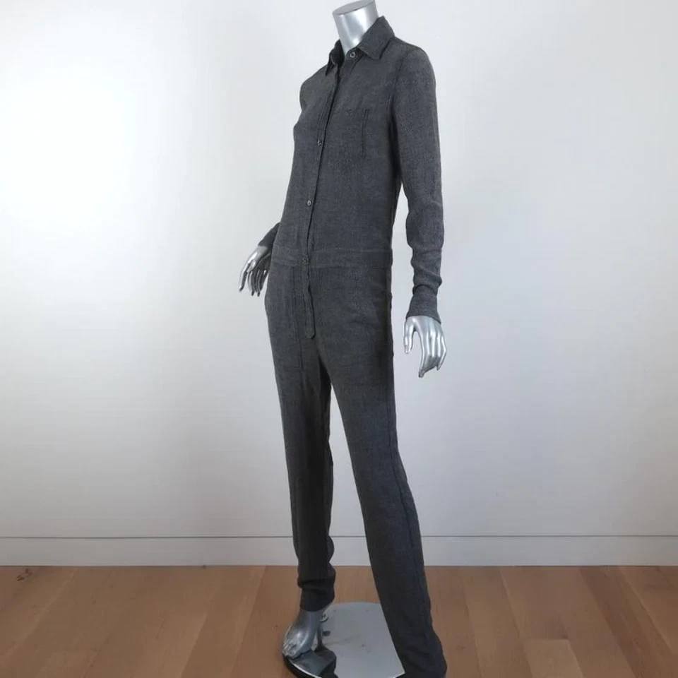 Mono Isabel Marant Etoile Manga Larga Gris Pedro Gabardina Talla 34 Foto 2 de 4