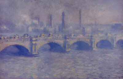 '' Waterloo Bridge, Sunlight Effect ''     Canvas Wall Art Picture Print