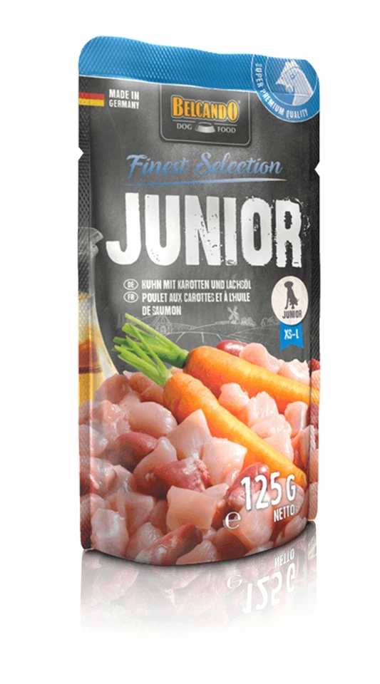 Belcando Frischebeutel 12x125g Junior Huhn mit Karotten | Nassfutter für Hunde - Bild 2 von 2
