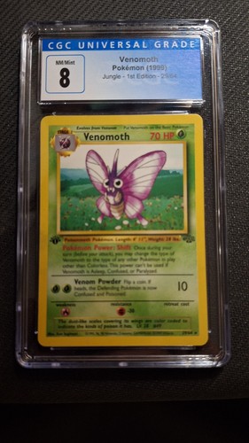 Venomoth (1st Edition) graded CGC 8 for sale on eBay