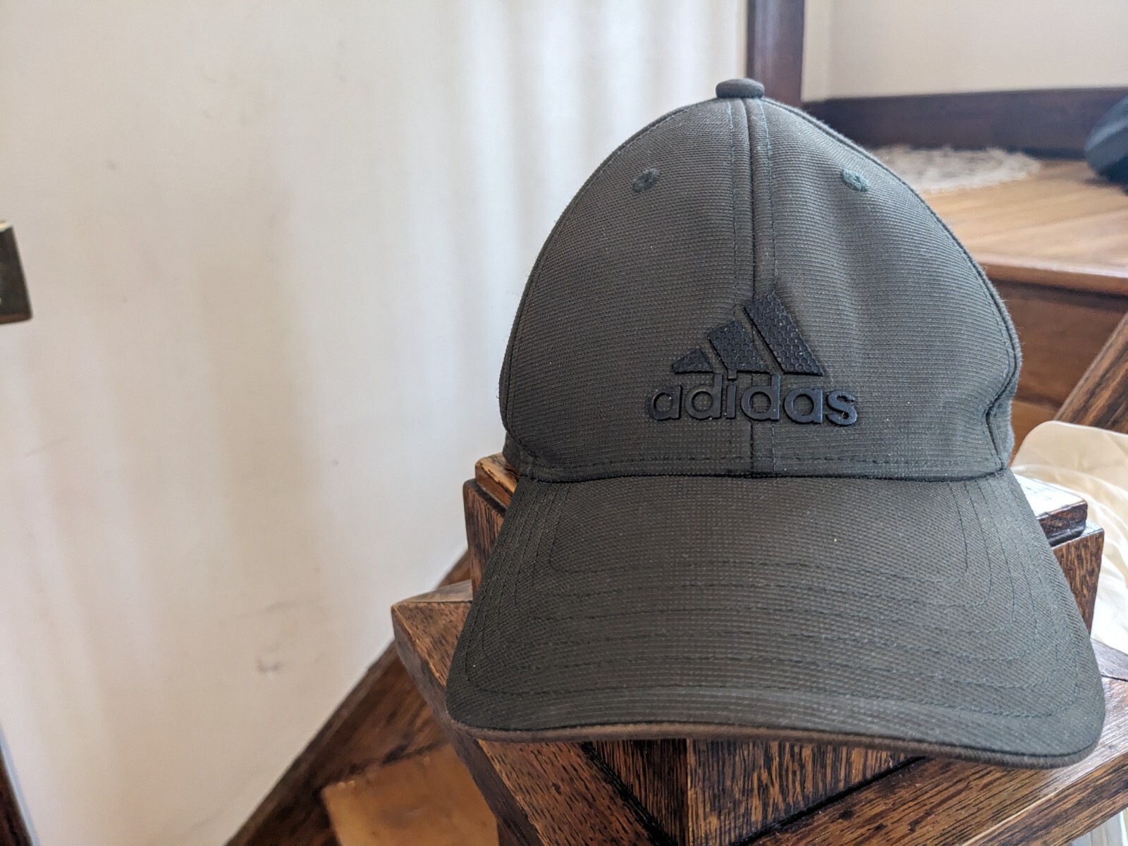 Men's Adidas Hat Aeroready Adjustable Dark Green Greenish Logo Hook Ball Cap