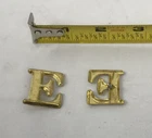 Civil War Hat Brass for Forage Caps, Kepis, Hardee - 1 Inch Company Letter "E"