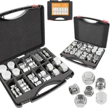 128 Pcs JIC and ORFS Cap & Plug Kit, Hydraulic Hose Tube & Pipe Fitting Set