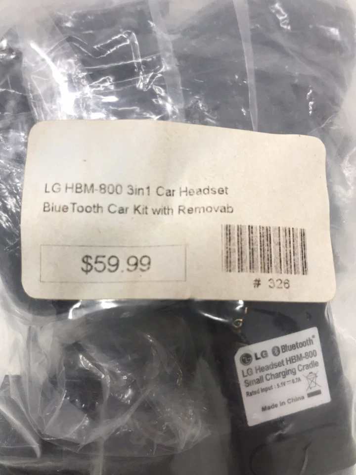 LG HBM-800 3in1 Blue Tooth Car Headset Kit New Sealed - Image 3 of 4
