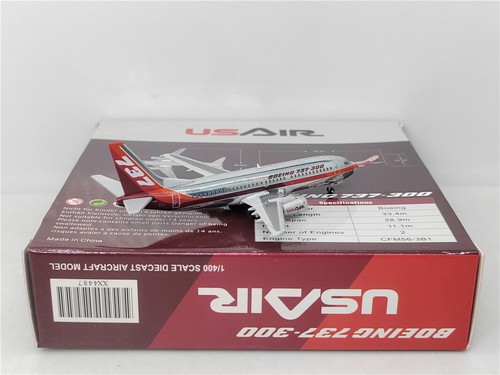 1:400 JC Wings USAIR B737-300 Passenger Airplane Diecast Aircraft Model - Picture 5 of 10