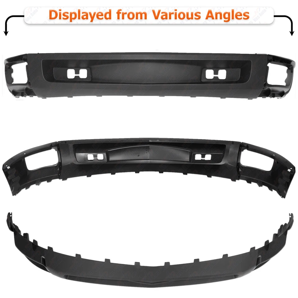 Front Bumper Chrome + Lower Valance Textured For 2009-2013 Chevy Silverado 1500 Foto 3 de 4