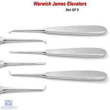 Surgical Root Elevators Dental Tooth Extraction Warwick James Elevator Kit Set
