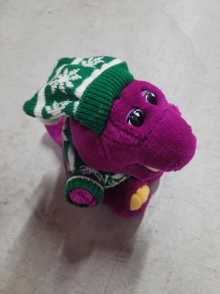 Pelúcia vintage Barney 1992 e 1993 Natal dinossauro 12” Lyons grupo recheado  - Imagem 3 de 4