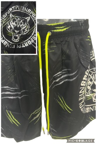 Costume Boxe Mare Piscina Uomo Philipp Plain Sport L XL XXL Nero Argento Tigre - Foto 2 di 17