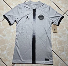 NEW Jordan PSG 2022/23 Away Paris Saint Germain Away Gray Soccer Jersey Mens XS