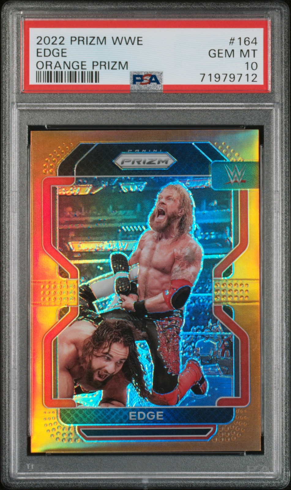 2022 Panini Prizm Wwe #164 Edge Orange Prizms /99 PSA 10