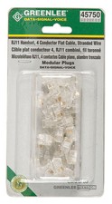 Greenlee 45750, RJ11 Handset Connector 4 posit., 50 pack