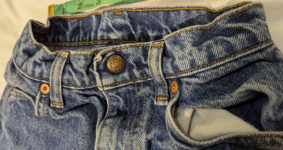 Vintage Levi's Youth Kids Girls Cut-Off Jean Shorts 506 Slim Size 8 Made In USA - Image 3 of 4