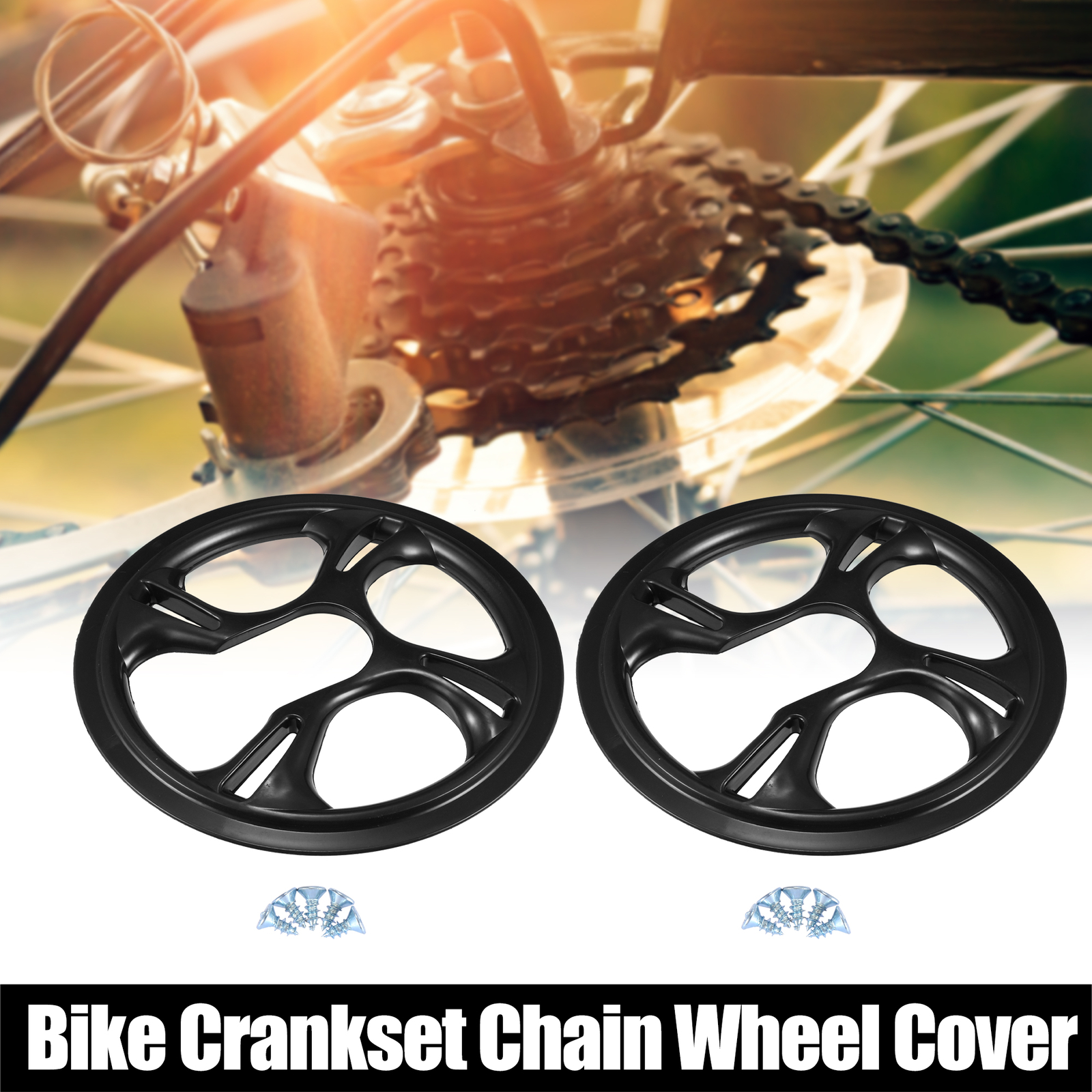 2pc 48 Teeth 12cm 4 Hole Bike Crankset Chain Wheel Cover Pro