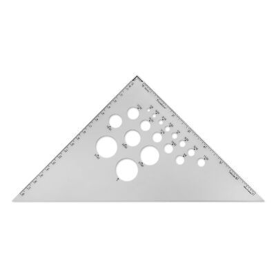 Aluminum 8 Inch Calibrated Drafting Triangle 45/90 Degree