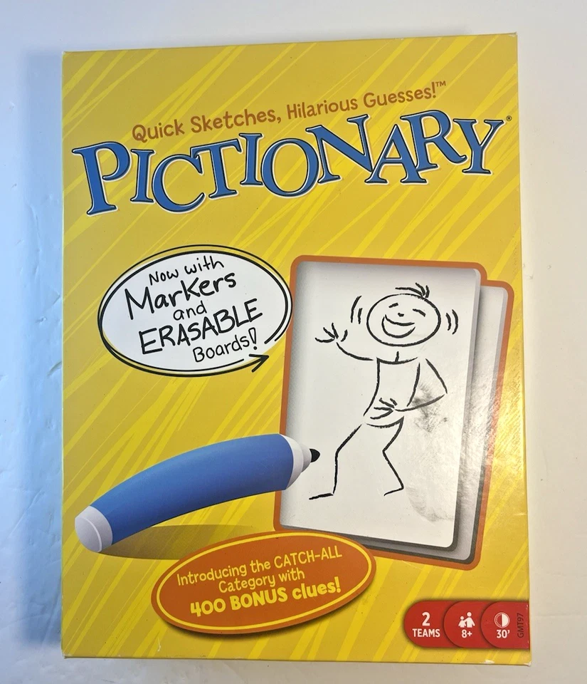 Mattel Pictionary Board Game Family Drawing Game for Kids and Adults – Complete - Image 2 of 4