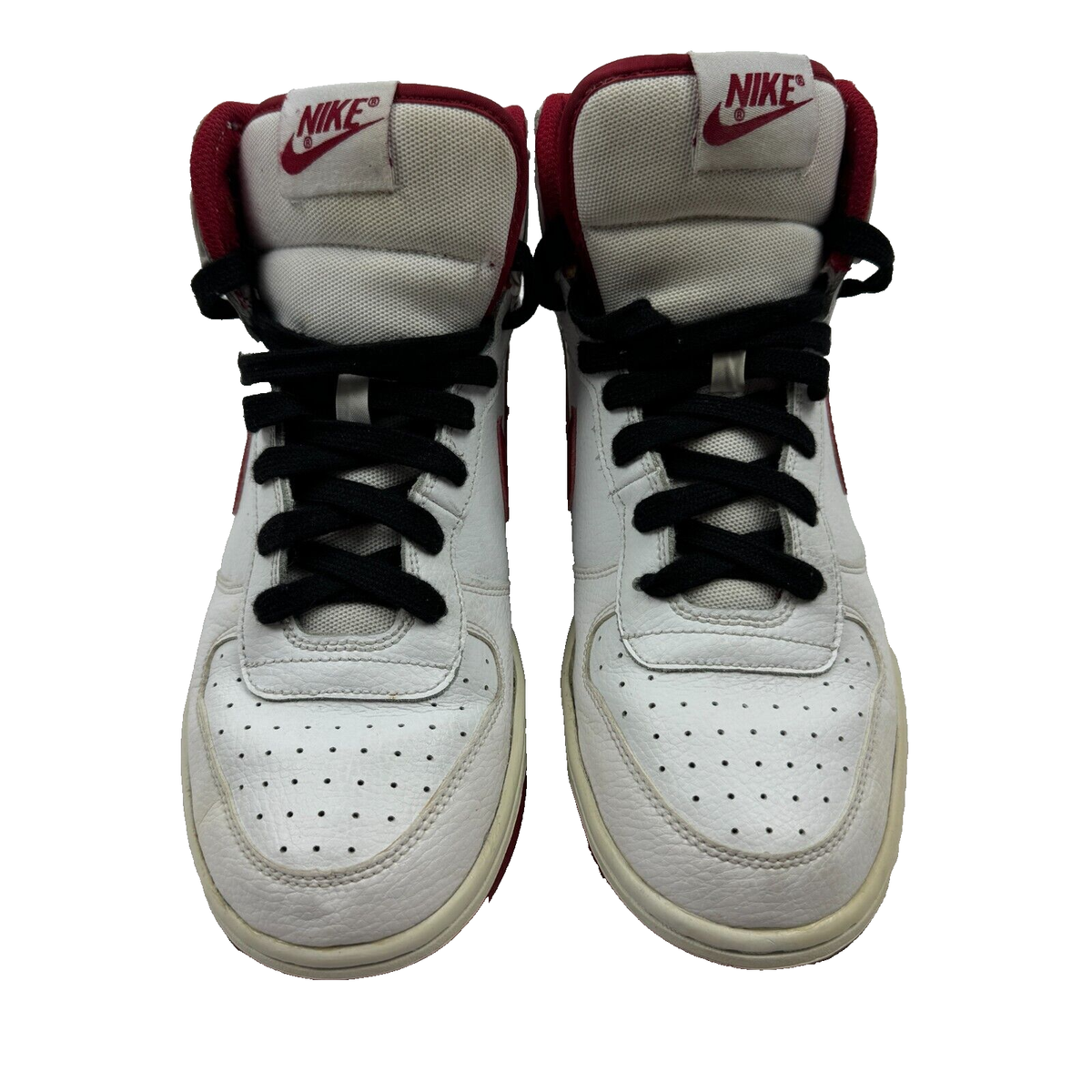 Nike Big Nike High Men White Red Size 8 336608-160 | eBay