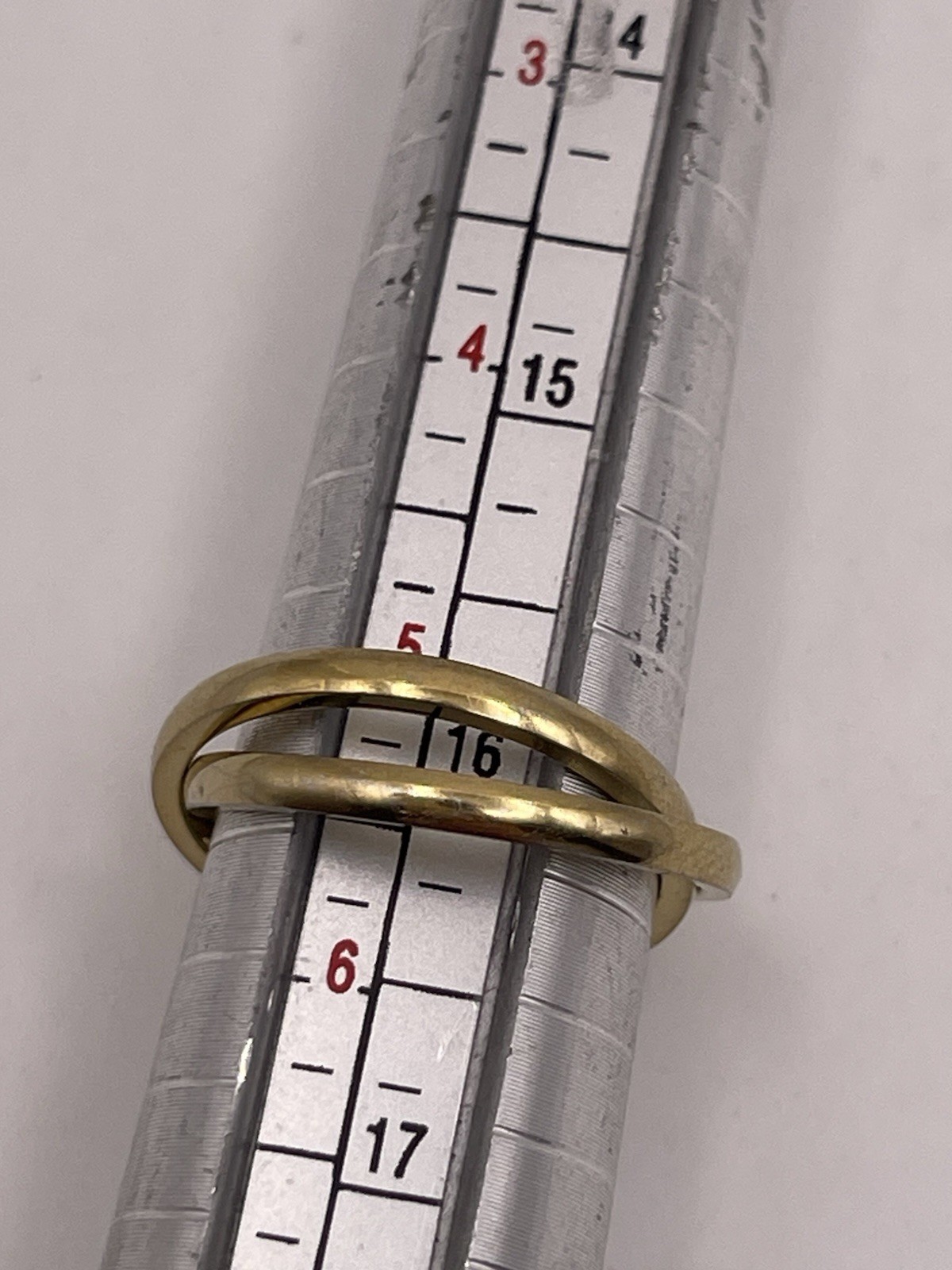 Gold Tone Double Interlocking Ring Size 5.5 | Min… - image 6