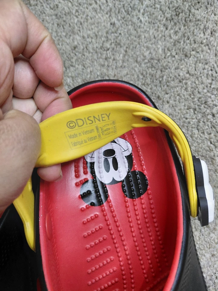 CROCS Disney Mickey Mouse Classic Crocs Clogs, Size M5 W 7 - Image 3 of 4