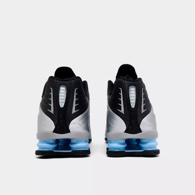 Nike Shox R4 Metallic Silver Psychic Blue Black HQ1988-004 Men's