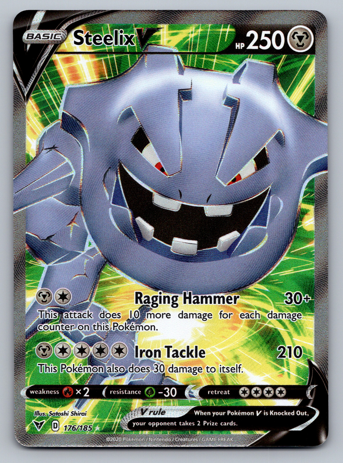Steelix V Pokemon Vivid Voltage 176/185 Full Art Ultra Rare NM