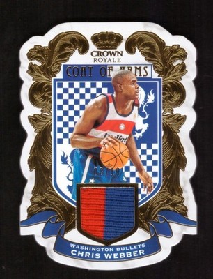2020-21 Panini Crown Royale Chris Webber Coat of Arms Die Cut Patch Gold 08/10
