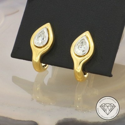 Wert 5.000,- Solitär Brillant Ohrringe Ohrstecker 0,50 ct 750 / 14 Kt Gold xxyy
