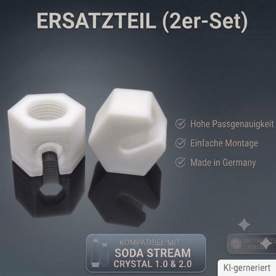 Passend für SodaStream Crystal 1.0 2.0 Source Ersatzteil 2x Ersatzmutter