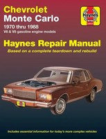Chevrolet Monte Carlo 1970-88 J H Haynes Taschenbuch Einband - Flex.(Paperback)
