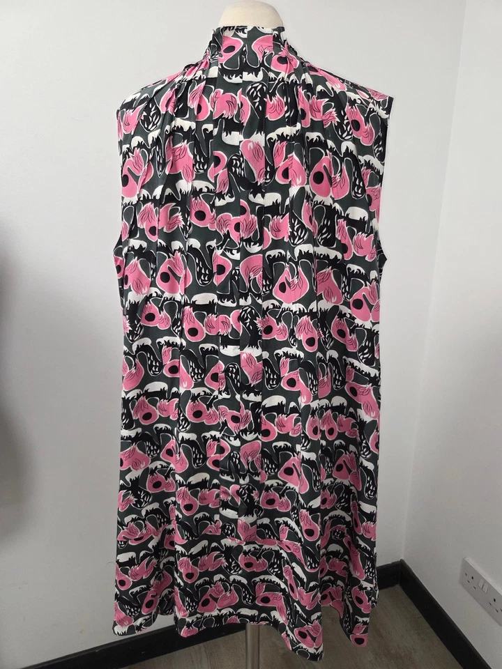 Marni Sleeveless Multicoloured Silk Dress Size 42 Italy T2650 JSR363 - Image 4 of 4