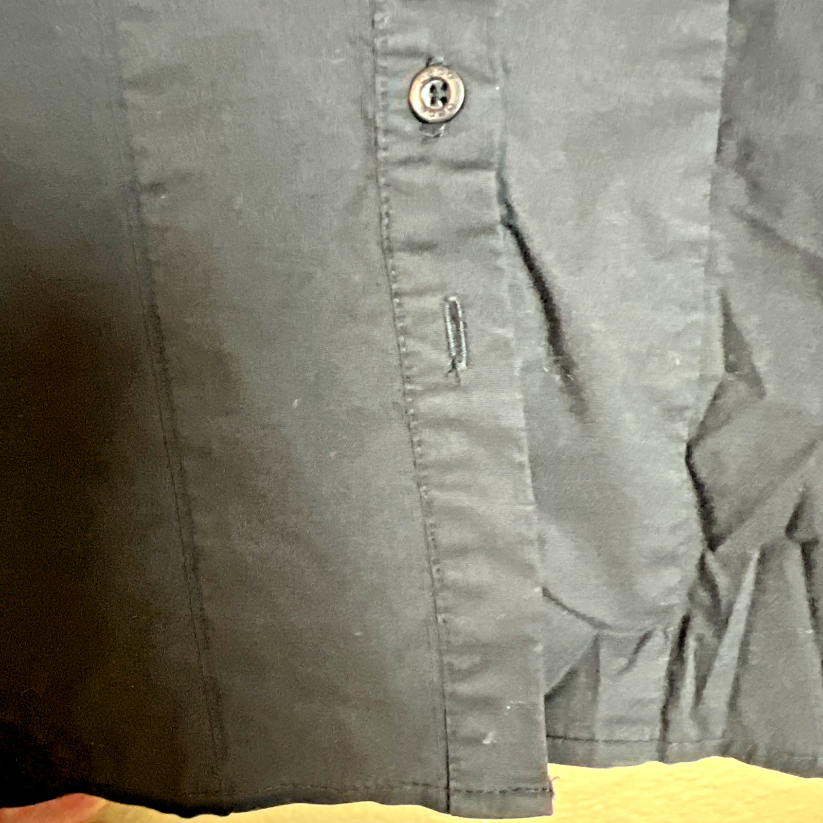 Bebe Black Button Down Ruffle Blouse Whimsigoth D… - image 9