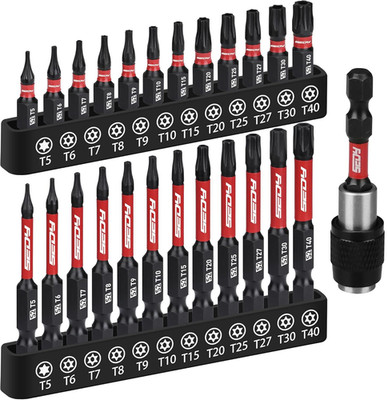 25-Piece Torx Bit Set, 1''&2.5'' Security Tamper Proof Torx Impact Screwdriver B