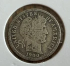 1900 P  BARBER  DIME - 90% SILVER - NICE DETAIL - ESTATE FIND