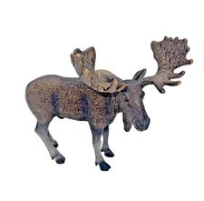 Schleich MOOSE Am-Lines 69 Animal Figure 2009 Retired Wildlife Male BULL 4" tall