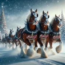 5D Diamond Painting Kits for Adults, Clydesdale Horse Diamond Art Kits for Adult