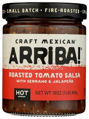 Hot Roasted Tomato Salsa With Serrano And Jalapeno By Arriba 16 Oz