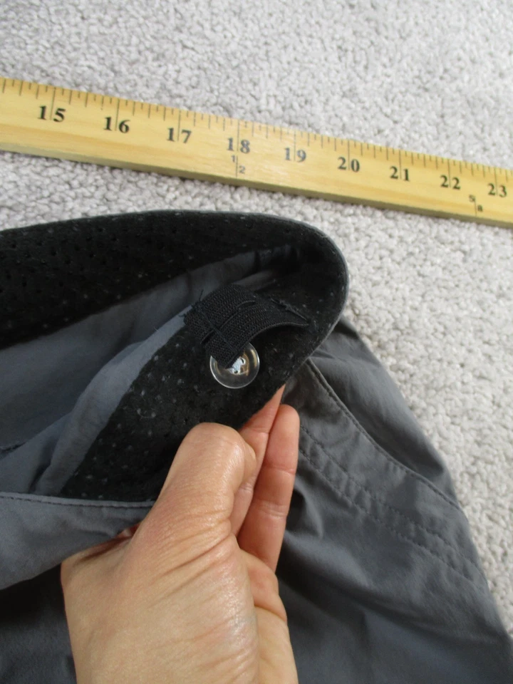 Pantalones Cortos L.L.Bean Mujer 16 Gris Nylon Bolsillo Carga Cintura Ajustable Senderismo 9" * Foto 4 de 4