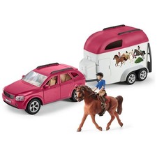 Image of Schleich 42535 Horse Adventures with Car and Trailer HORSE CLUB vehicle horses 