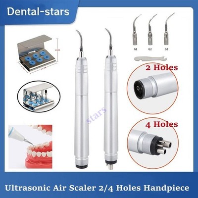 Dental Ultrasonic Air Perio Scaler Handpiece Hygienist 2/4Holes with Tips Holder