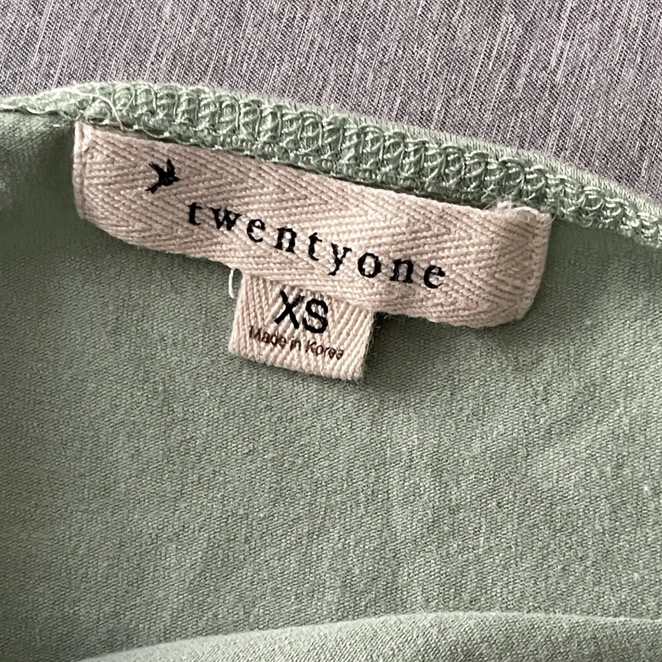 Cami vintage Y2K Forever 21 para mujer con ribete de encaje XS verde preppy años 90 Elena Gilbert Foto 3 de 4