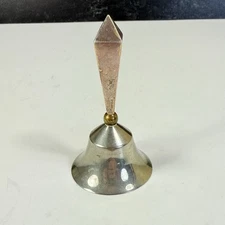 Very Heavy Sterling Silver Dinner Bell with Light Mono