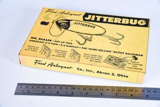 Lote de señuelos de pesca antiguos Arbogast Jitterbug de colección lote JJ22